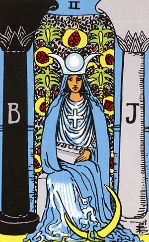 carta Sacerdotisa no Tarot