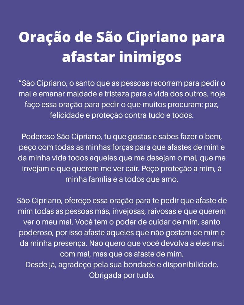 “São Cipriano, o santo que as pessoas recorrem