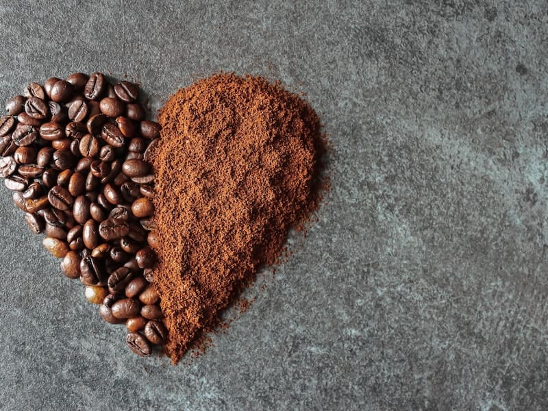 pó de café para ritual