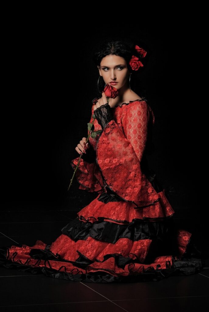 Maria mulambo cheirando uma rosa